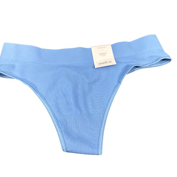 Auden Womens Size XS 0-2 Panty Thong Seamless Oeko-Tex Blue New With Tags - Picture 1 of 8